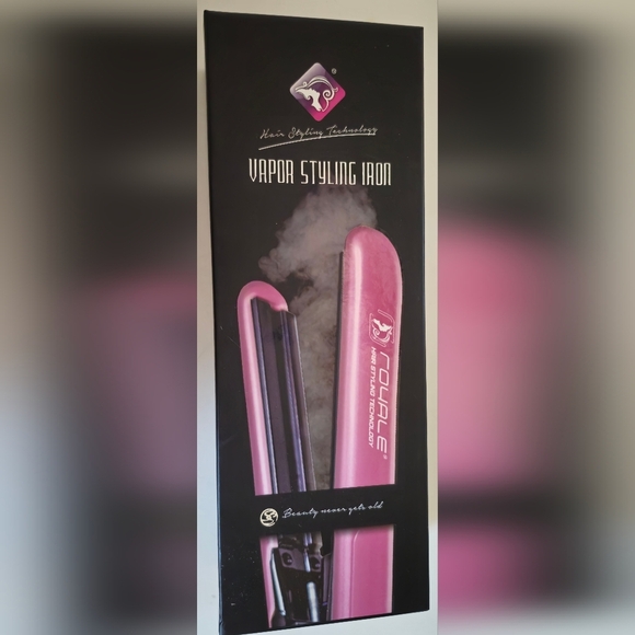 NIB-Royale Ceramic Vapor Styling FlatIron, Argan Infusion Oil, Shoe Holder-SET - Picture 5 of 14